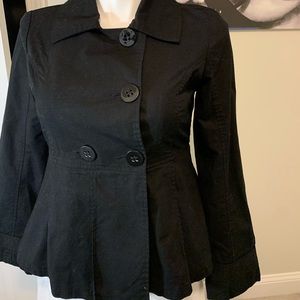 Tulle Peacoat with Peplum